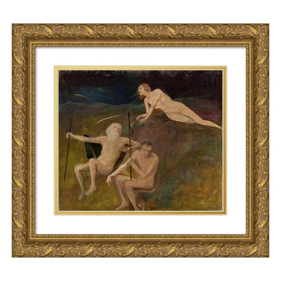 Anna Berent 17x15 Gold Ornate Wood Frame and Double Matted Museum Art Print Titled - Reapers
