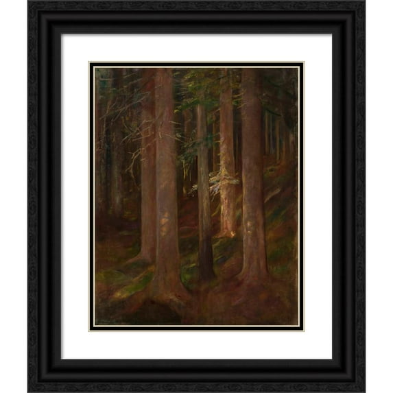 Anna Berent 20x24 Black Ornate Framed Double Matted Museum Art Print Titled: Forest