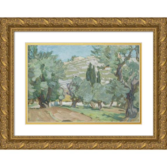 Anna Boberg 14x11 Gold Ornate Wood Frame and Double Matted Museum Art Print Titled - Study from Jerusalem