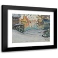 thumbnail image 1 of Anna Boberg 14x12 Black Modern Framed Museum Art Print Titled - From Svolvaer Harbor. Study from Lofoten (1910), 1 of 5