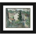 thumbnail image 1 of Anna Boberg 14x12 Black Ornate Wood Framed Double Matted Museum Art Print Titled: The Red Roofs. Study from the South of France (1927), 1 of 5