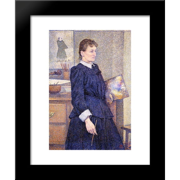 Anna Boch in Her Studio 20x24 Framed Art Print by Theo van Rysselberghe