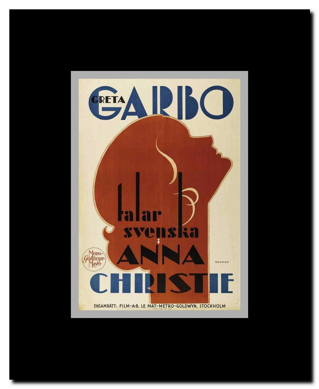 Anna Christie Framed Movie Poster
