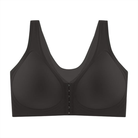 Anna Comfy Bras Front Closure, Luna Hug Bra Front Closure, Lunahug - Seamless Front Buckle Cross Back Shaping Bra Black 40