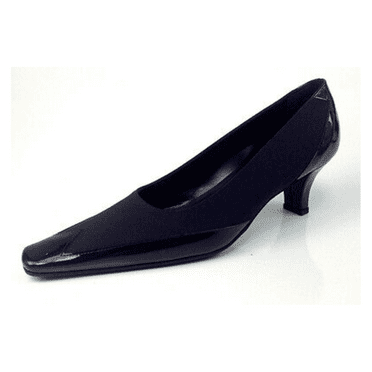 Anna Cortese Vernice Mid Heel Pumps Size 6.5 B Black