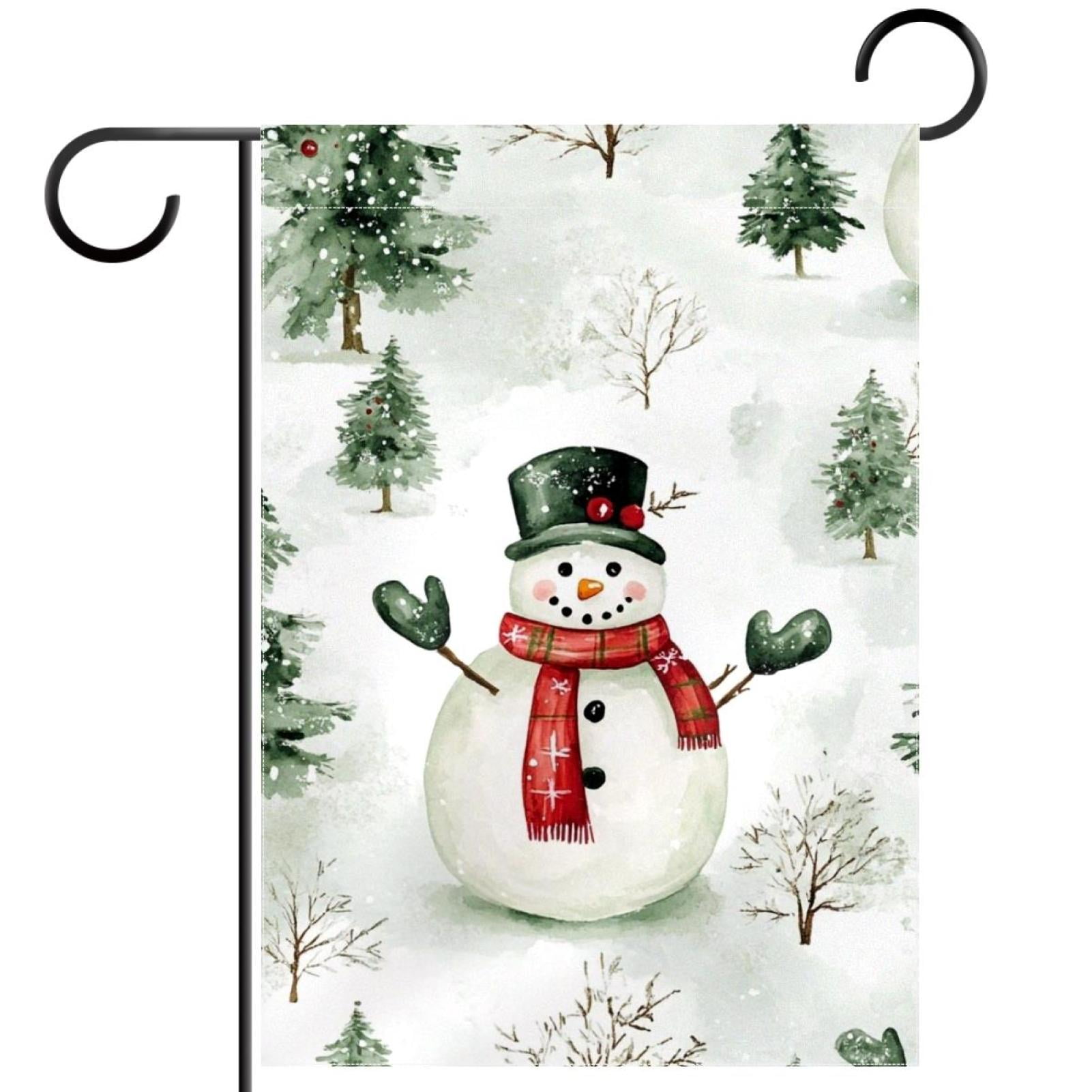 Toland Home Garden Critters And A Snowman Christmas Outdoor Garden Flag 18 X 125 190269649462607887