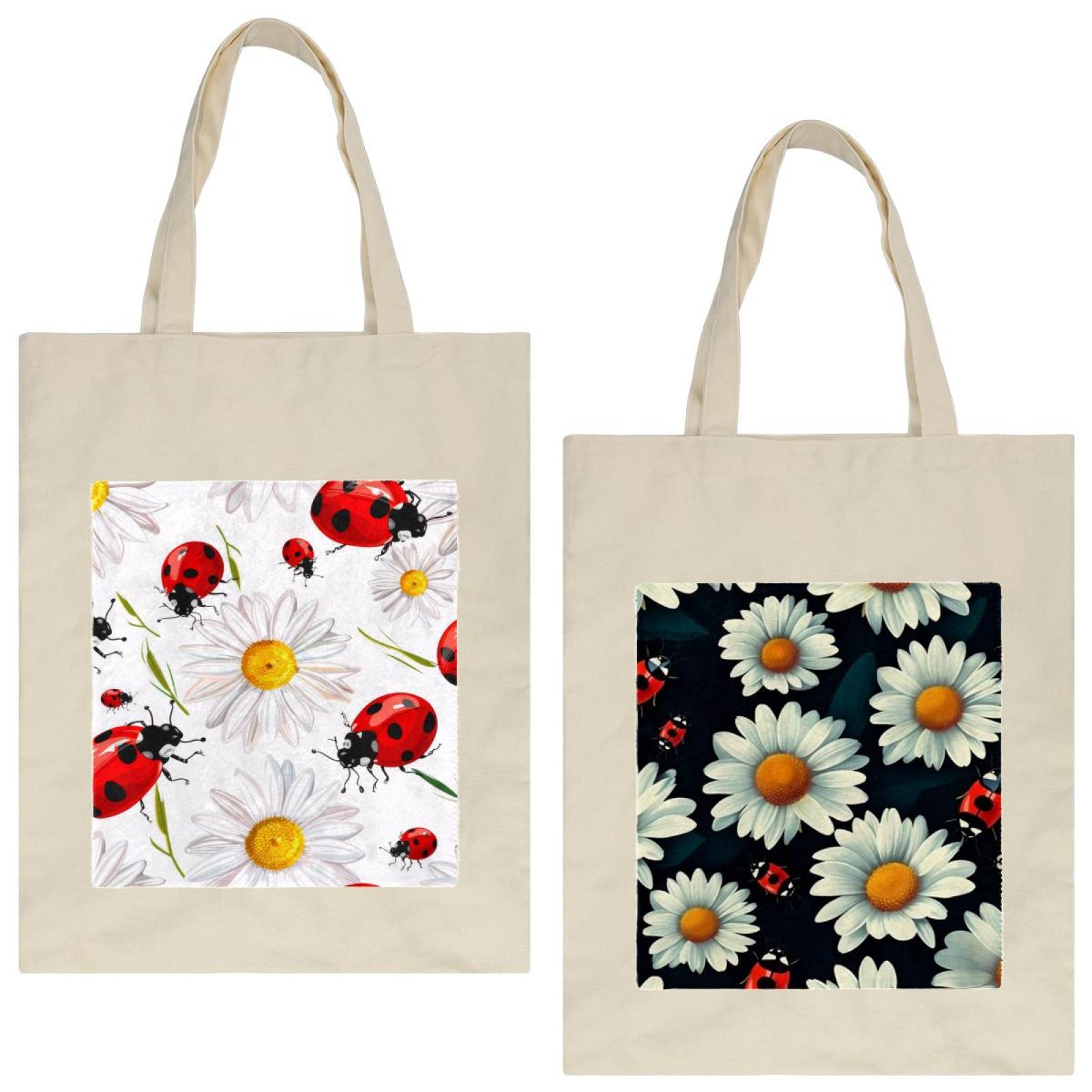 Anna Cowper Women's Tote Bags Reusable Printed Canvas Bags Faux Rabbit