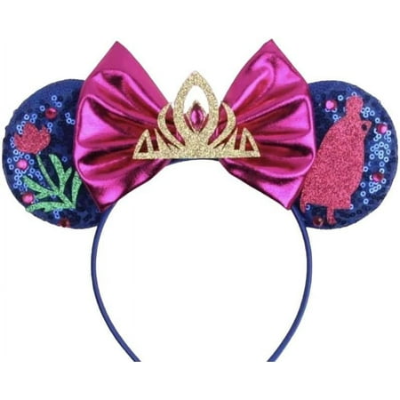 Anna Frozen Inspired Minnie Ears Headband, Anna Minnie Ears, Frozen Mickey Ears, Frozen Minnie Ears