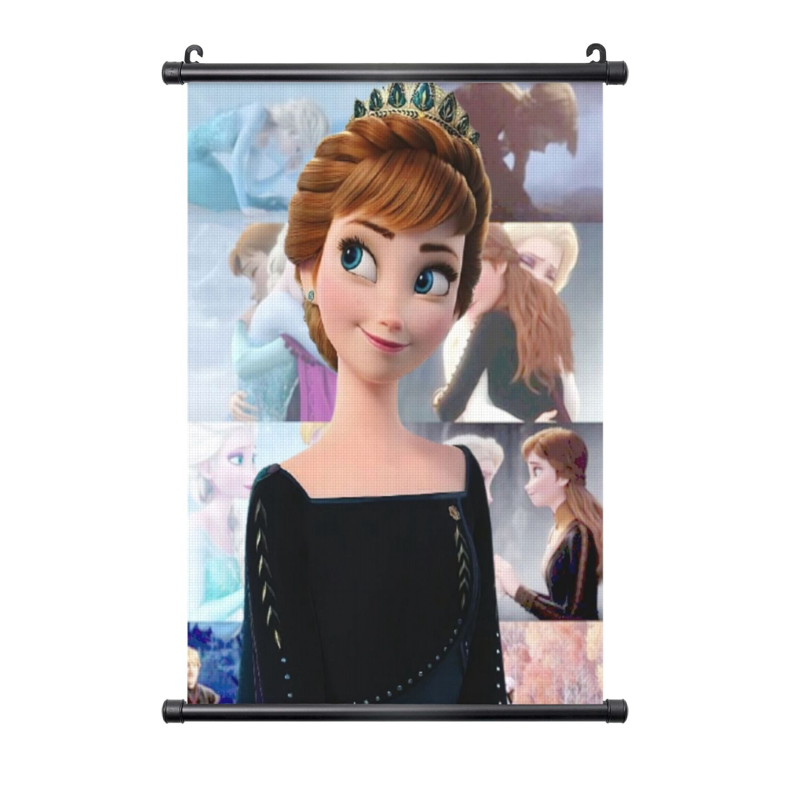 Anna Hanging Poster, Black Plastic Shaft Wall Hanging Posters Scroll Hanger, Canvas Artwork Wall
