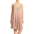 thumbnail image 1 of Anna-Kaci Womens Lace Flowy Embroidery Loose Applique Adjustable Spaghetti Strap Mini Dress Small Beige, 1 of 5