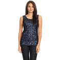 thumbnail image 1 of Anna-Kaci Womens Sparkle & Shine Glitter Sequin Embellished Sleeveless Round Neck Tank Top, 1 of 6