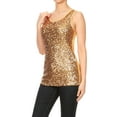 thumbnail image 1 of Anna-Kaci Womens Sparkle & Shine Glitter Sequin Embellished Sleeveless Round Neck Tank Top, 1 of 7