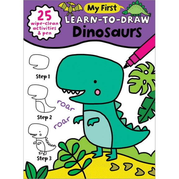 Anna Madin: My First Learn-To-Draw: Dinosaurs: (25 Wipe Clean Activities + Dry Erase Marker) (Spiral-Bound)
