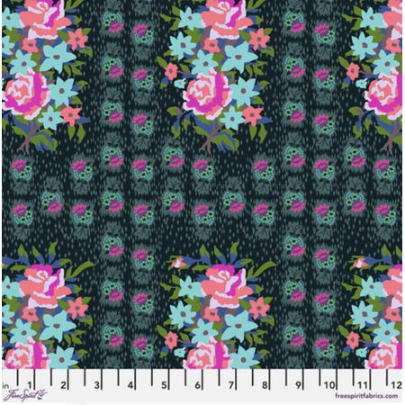 Anna Maria Horner Hindsight Sitched Bouquet Dim Cotton Fabric By Yd