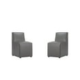 thumbnail image 1 of Manhattan Comfort Anna 19.69" Faux Leather Armless Dining Chair in Pewter (2 Pc), 1 of 10