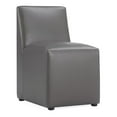 thumbnail image 1 of Manhattan Comfort Anna 19.69" Square Faux Leather Dining Chair in Pewter, 1 of 11