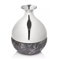 thumbnail image 1 of Anna New York Dual Bud Vase Carnico Marble & Silver - NIB $165, 1 of 4