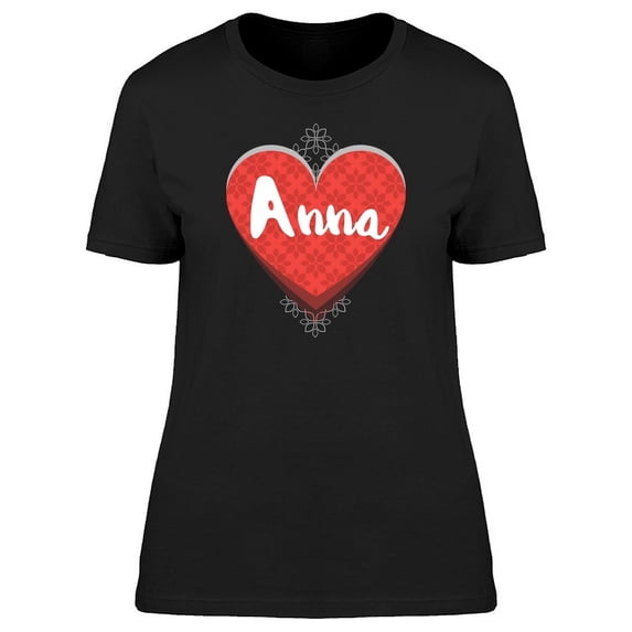 Anna On Red Heart T-Shirt Women -Image by Shutterstock, Female Large