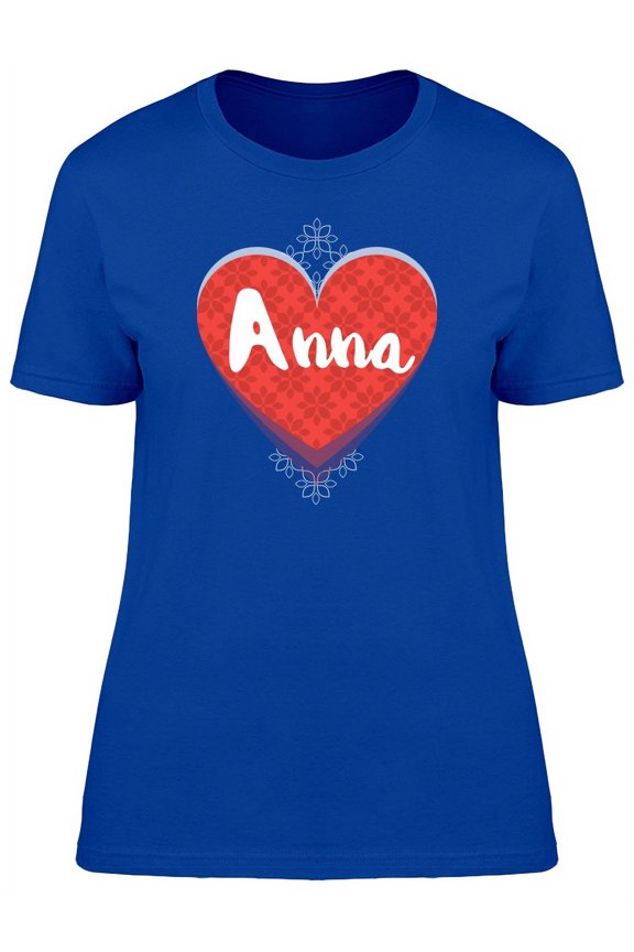 Anna On Red Heart T-Shirt Women -Image by Shutterstock, Female Medium