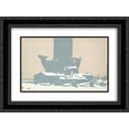 thumbnail image 1 of Anna Ostroumova Lebedeva 2x Matted 24x20 Black Ornate Framed Art Print 'Petersburg. Rostral column under the snow.', 1 of 2