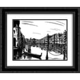 thumbnail image 1 of Anna Ostroumova Lebedeva 2x Matted 24x20 Black Ornate Framed Art Print 'Venice', 1 of 2