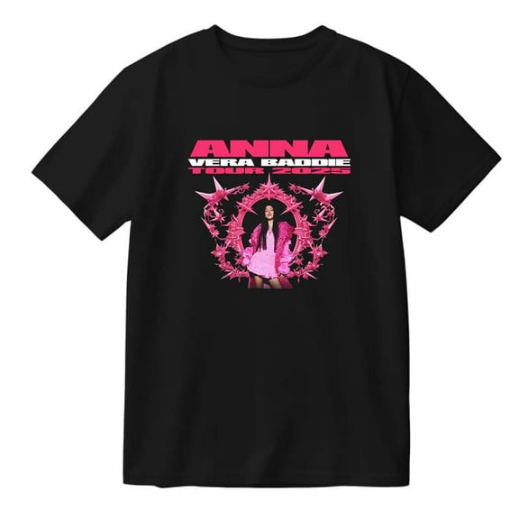 Anna Pepe Vera Baddie Tour 2025 Cotton T-Shirt Women Men Fashion Crewneck Short Sleeve Tee