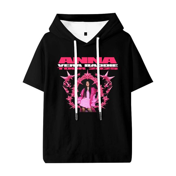 Anna Pepe Vera Baddie Tour 2025 Hooded T-Shirts Women Men Short Sleeve Tee Casual Fashion Clothes