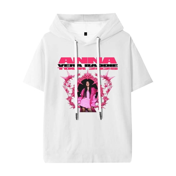 Anna Pepe Vera Baddie Tour 2025 Hooded T-Shirts Women Men Short Sleeve Tee Casual Fashion Clothes