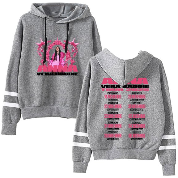 Anna Pepe Vera Baddie Tour 2025 Merch Pocketless Parallel Bars Sleeve Sweatshirt