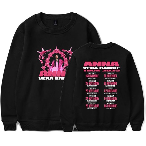 Anna Pepe Vera Baddie Tour 2025 Merch Sweatshirt Long-Sleeved Pullover