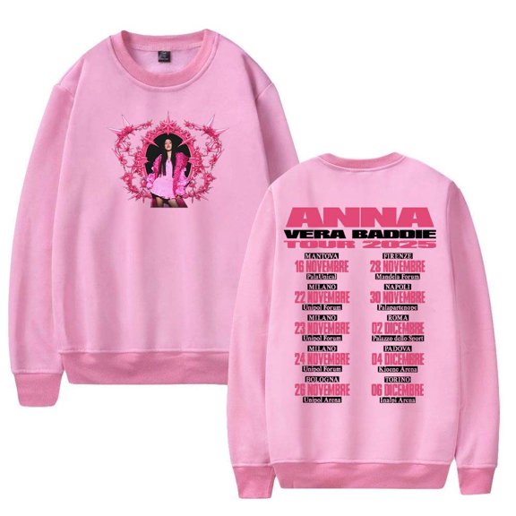 Anna Pepe Vera Baddie Tour 2025 Merch Sweatshirt Women Men Casual Crewneck Long Sleeve Pullover Clothes