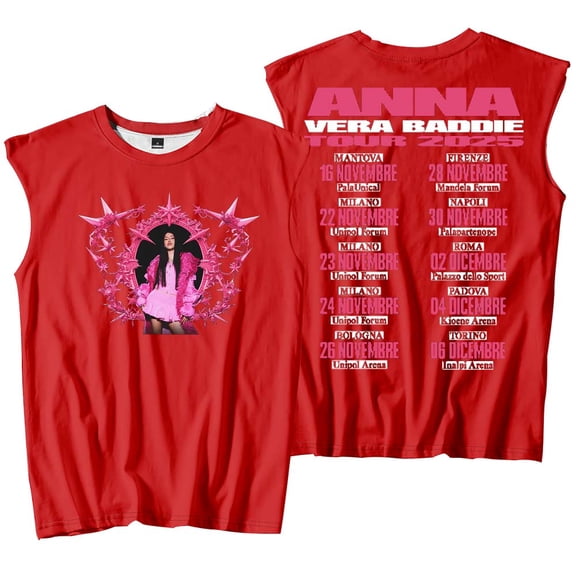 Anna Pepe Vera Baddie Tour 2025 Merch Tank Tops Sleeveless T-Shirt port Vest Women Men Casual Outdoor Sportwear