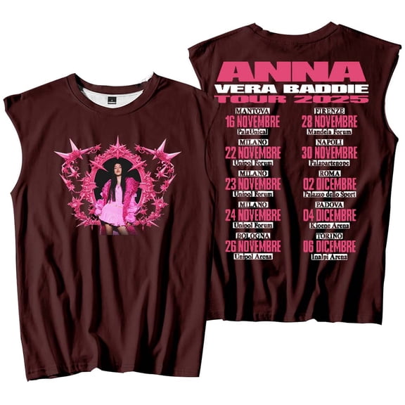 Anna Pepe Vera Baddie Tour 2025 Merch Tank Tops Sleeveless T-Shirt port Vest Women Men Casual Outdoor Sportwear