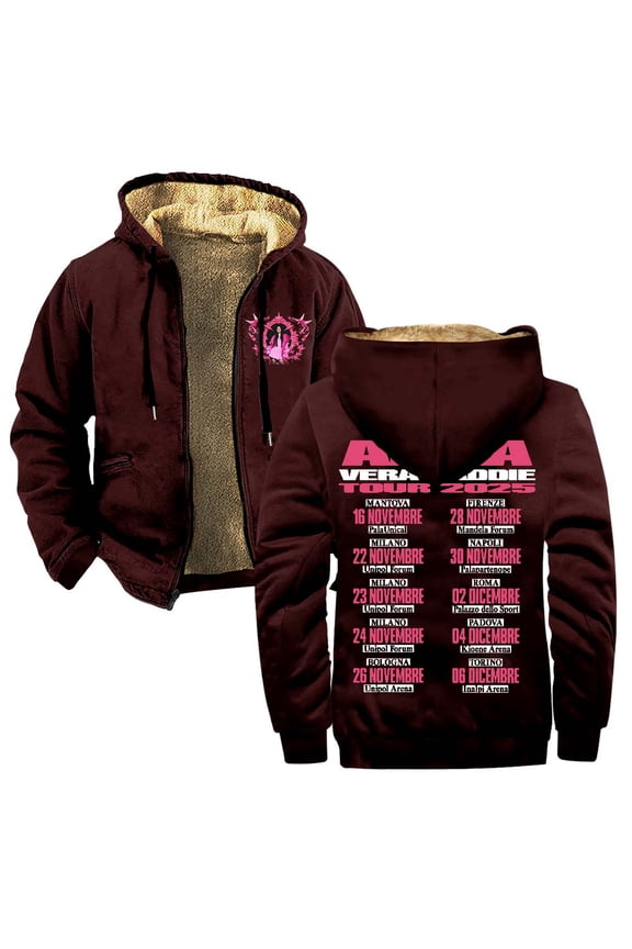 Anna Pepe Vera Baddie Tour 2025 Merch Zipper Hoodies Women Men Jacket Parkas Long Sleeve Fashion Streetwear Coat