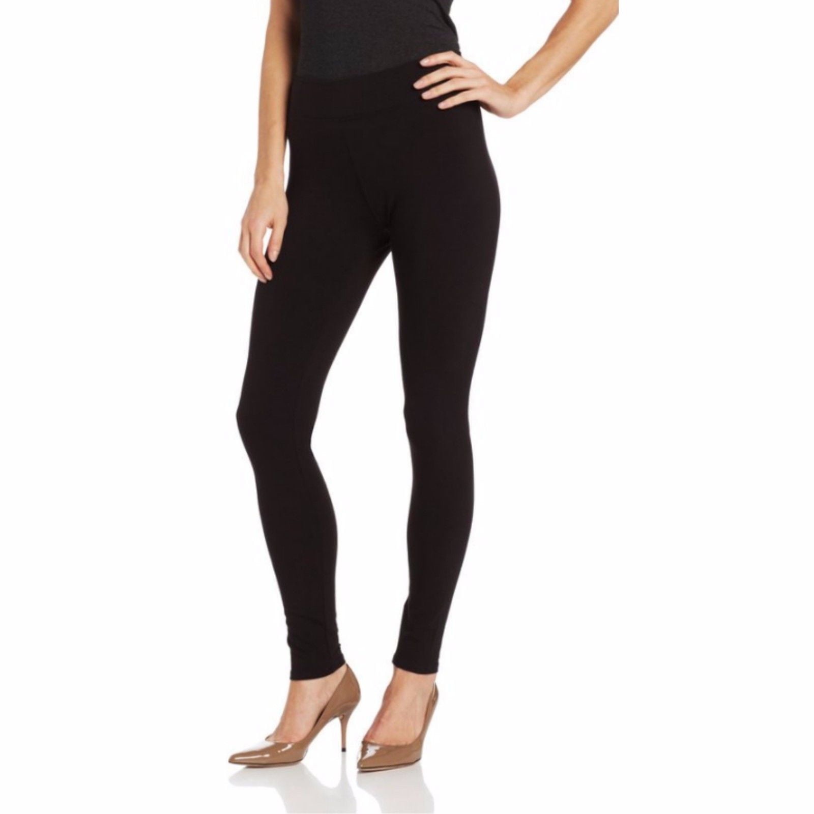 Anna Women's Sexy Seamless Fleece Lined Plus Size Solid Thermal Leggings  (S/M, black)