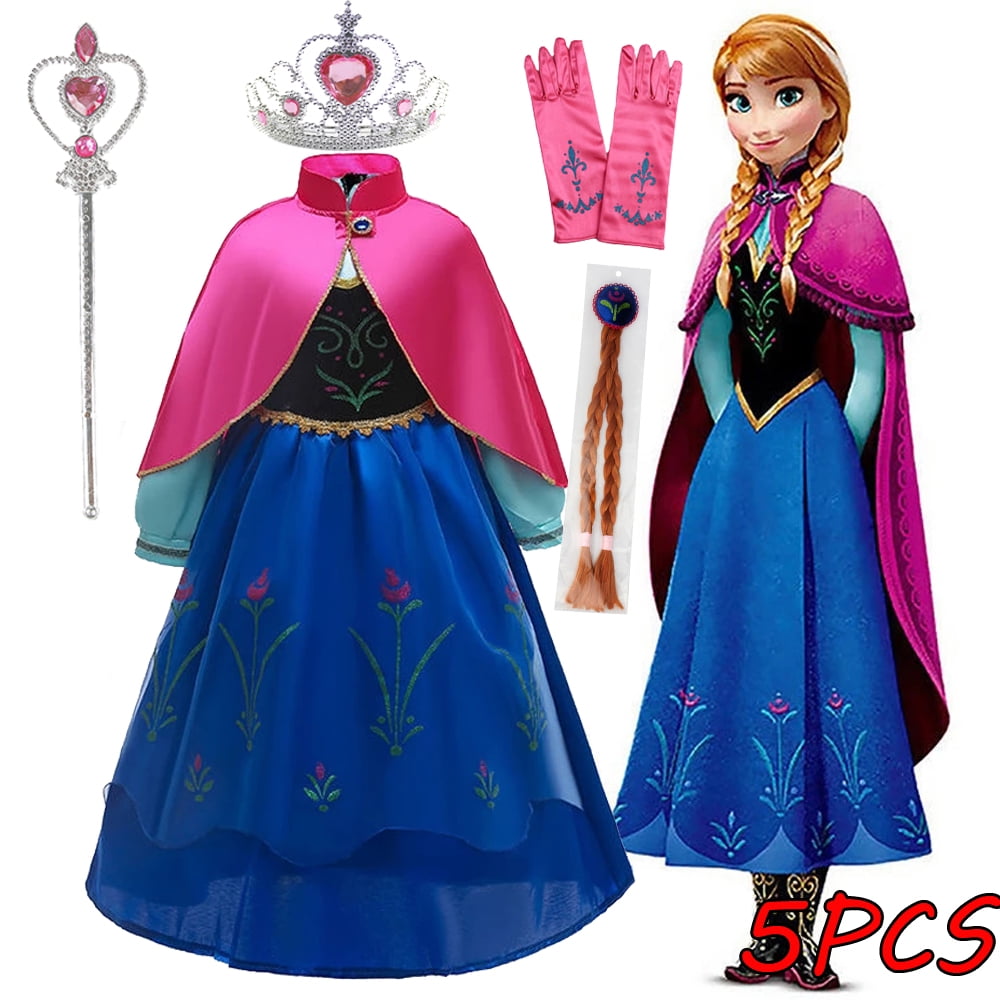 Anna coronation dress day princess costume carnival party accseeories ...
