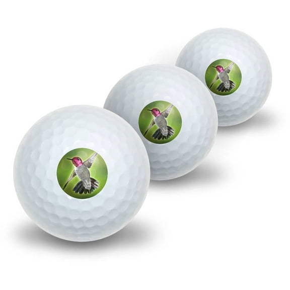 Anna's Hummingbird Bird Novelty Golf Balls, 3pk