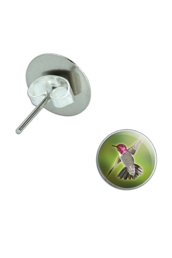 Anna's Hummingbird - Bird Pierced Stud Earrings