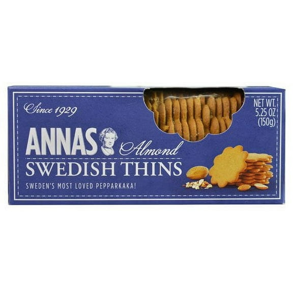 Anna's Swedish Thins Almond YPF5-- 5.25 oz (Pack of 2)