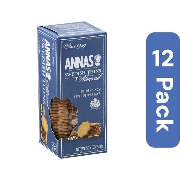 Anna's Thin Almond Cookies 5.25 oz (Pack of 12)
