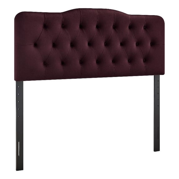 Annabel Stain-Resistant Performance Velvet Full Headboard in Mulberry