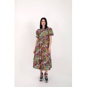 Annabella Midi Dress with Short Sleeves