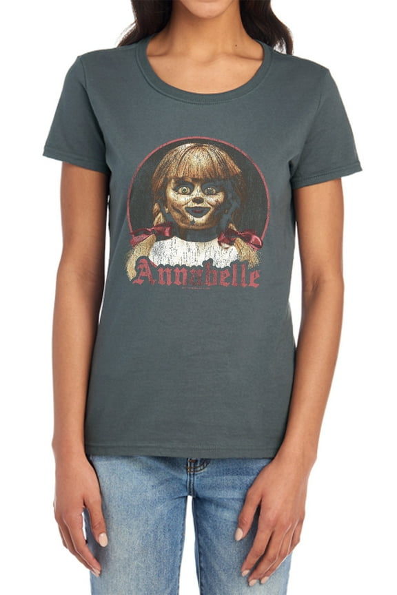 Annabelle Annabelle Portrait Women's T Shirt, Charcoal, Large