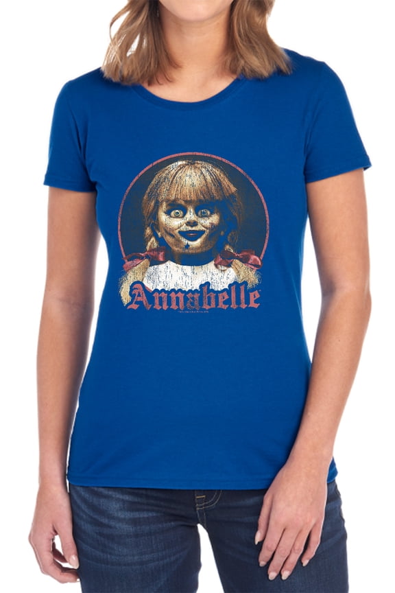 Annabelle Annabelle Portrait Women's T Shirt, Royal, Large