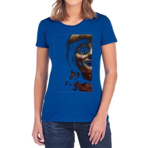 Annabelle Doll Tear Women's T Shirt, Royal, Small