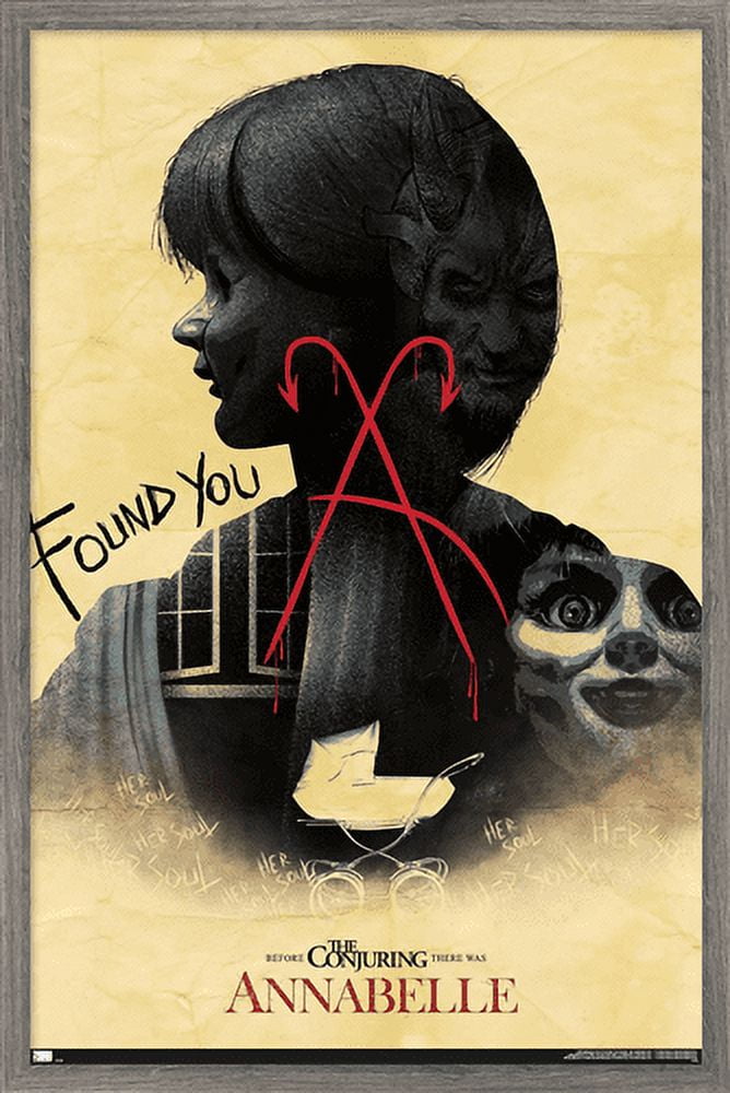 Annabelle - Found You Wall Poster, 14.725" x 22.375", Framed