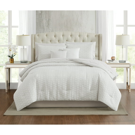 5th Avenue Lux Anabelle Geometric 100% Microfiber Polyester 9 Piece Queen Comforter Set, All Season, Adult Size, OEKO-TEX Certified