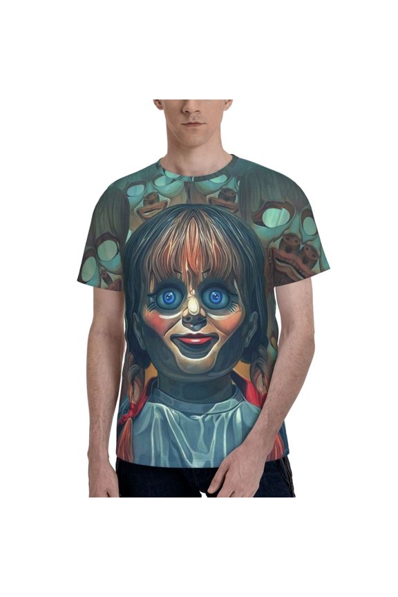 Annabelle Men's T Shirt Summer Casual Fashion Unisex Short Sleeve Graphic Crew Neck Tees Tops