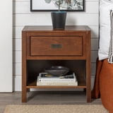 Annabelle One Drawer Open Storage Walnut Nightstand by Chateau Lyon ...