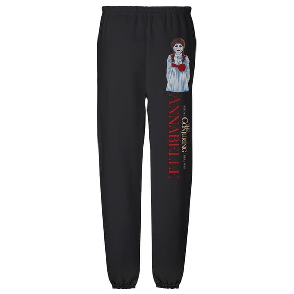 Annabelle Standing Doll Mens Jogger Sweatpants, Black, X-Large